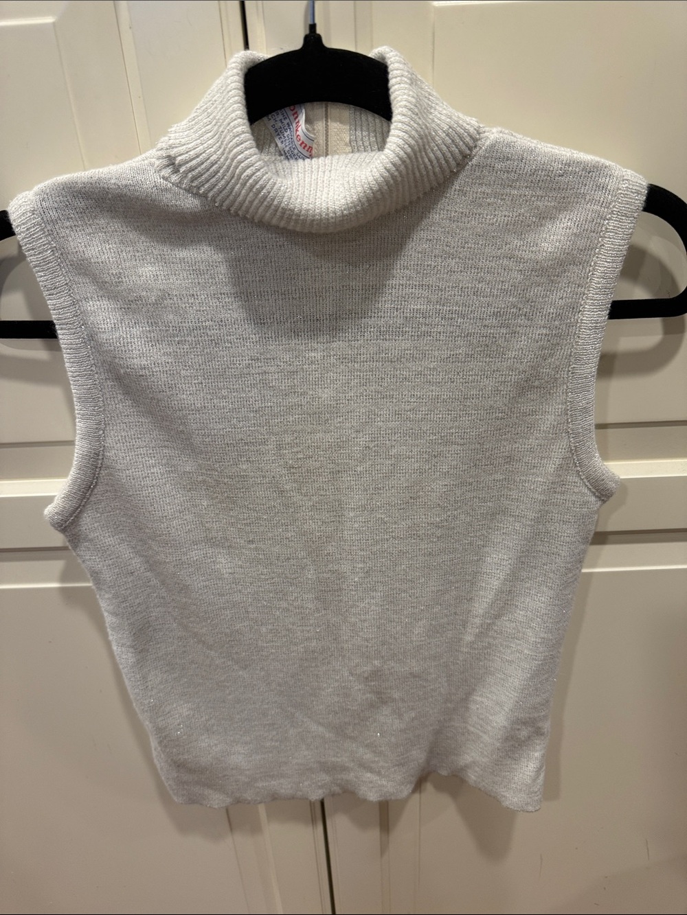 Donkenny Vintage Metallic Sleeveless Turtleneck